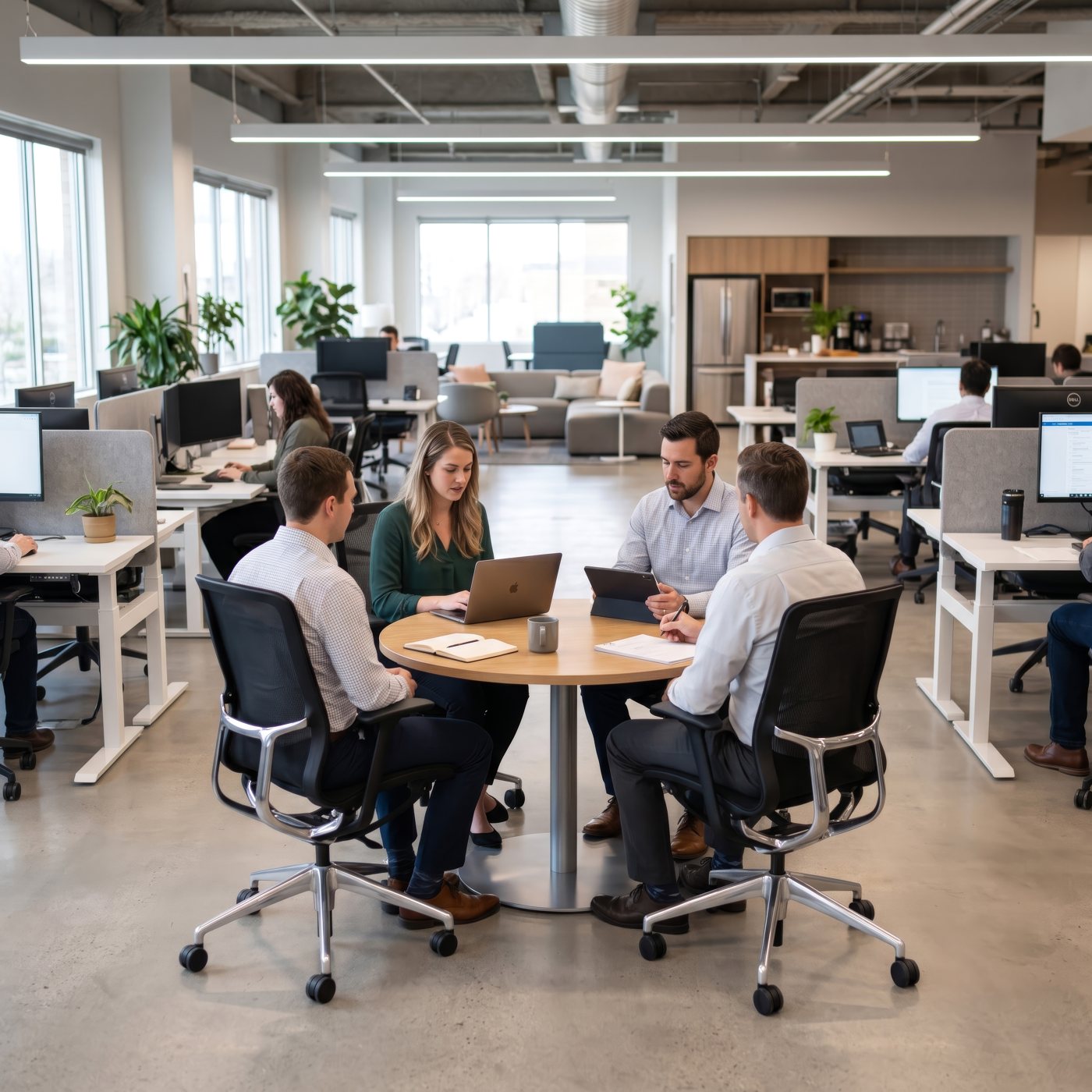 Nexum chairs at a round meeting table